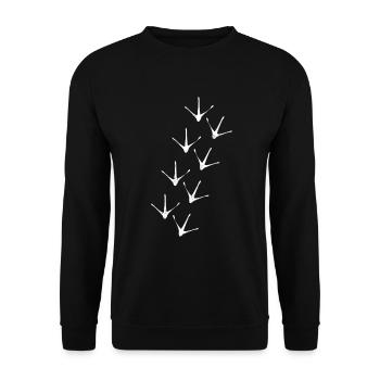 Poulet poulet poussin poulailler poules agriculteurs - Sweat-shirt Unisexe - noir - Devant - Alina (178cm) & Michal (187cm)