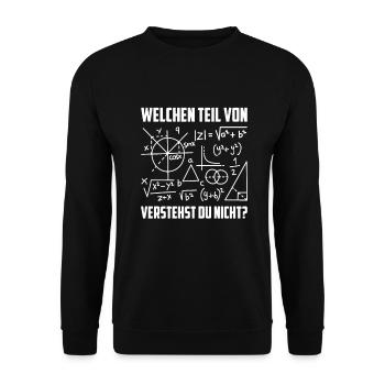 Welchen Teil von Mathematik verstehst du nicht - Unisex Pullover - Schwarz - Vorne - Alina (178cm) & Michal (187cm)