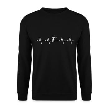 Bogenschießen Bogenschiessen Bogensport - Unisex Pullover - Schwarz - Vorne - Alina (178cm) & Michal (187cm)