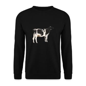 Kuh Kühe Landwirtschaft Bauernhof - Unisex Pullover - Schwarz - Vorne - Alina (178cm) & Michal (187cm)