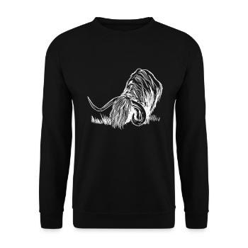 Highland cattle - Unisex Sweatshirt - black - Front - Alina (178cm) & Michal (187cm)