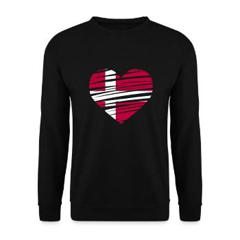 Denmark Danish flag Danish Copenhagen - Unisex Sweatshirt - black - Front - Alina (178cm) & Michal (187cm)