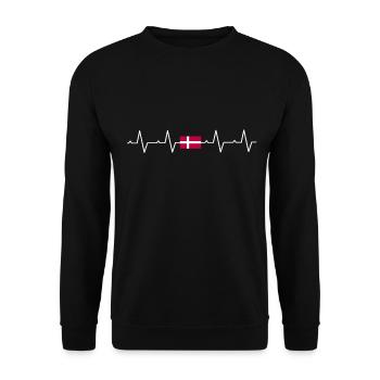 Denmark Danish flag Danish Copenhagen - Unisex Sweatshirt - black - Front - Alina (178cm) & Michal (187cm)