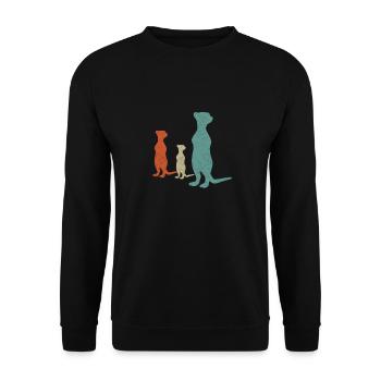 Suricates - Sweat-shirt Unisexe - noir - Devant - Alina (178cm) & Michal (187cm)
