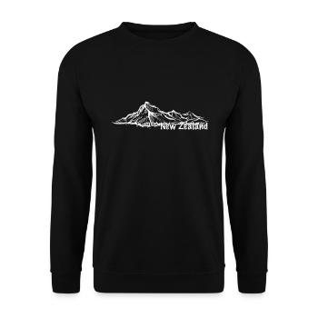 Neuseeland - Unisex Pullover - Schwarz - Vorne - Alina (178cm) & Michal (187cm)