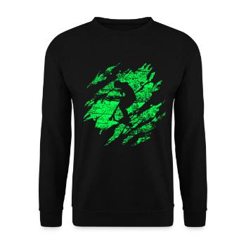 Scooter Tretroller Stunts Skatepark Tretroller - Unisex Pullover - Schwarz - Vorne - Alina (178cm) & Michal (187cm)