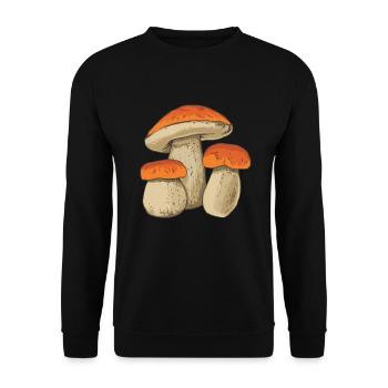 Mushroom Picker Mushrooms Mushrooms Porcini Mushrooms Mushroom Seekers - Unisex Sweatshirt - black - Front - Alina (178cm) & Michal (187cm)