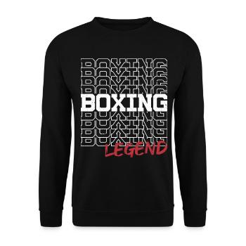 Boxing Legend - Boxing Boxer Boxing Martial Arts - Unisex Sweatshirt - black - Front - Alina (178cm) & Michal (187cm)