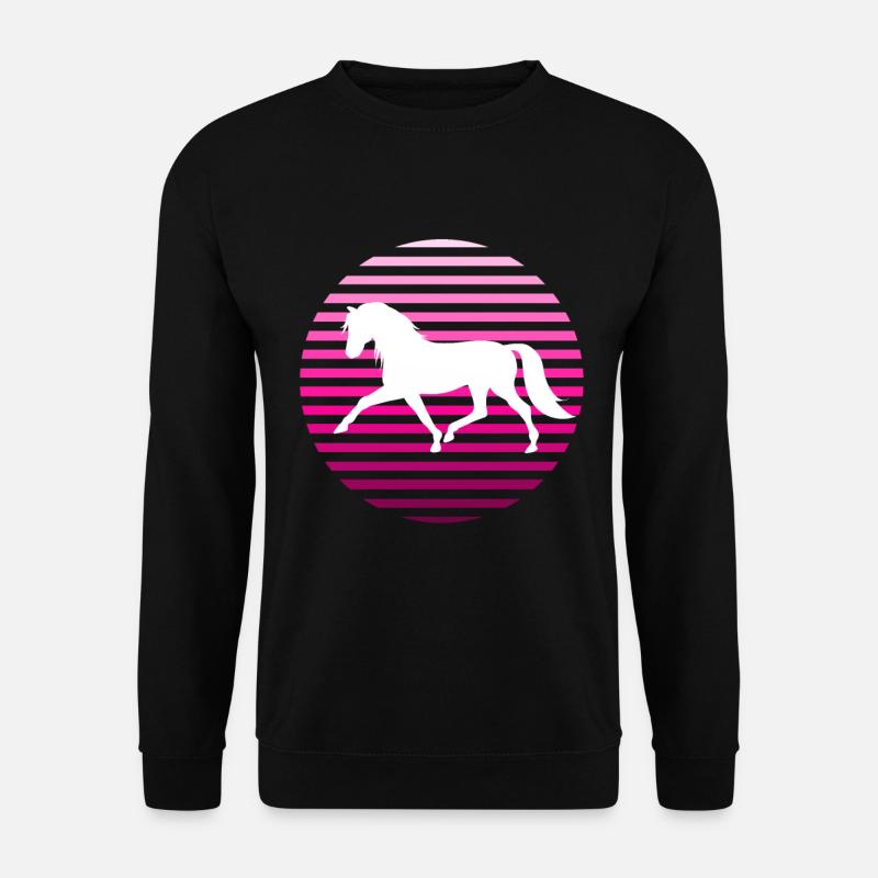 Pferde Reiten Reitmode Pferdemotiv Mädchen Frauen - Unisex Pullover - Schwarz
