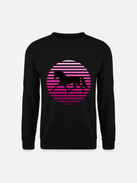 Pferde Reiten Mädchen Frauen Männer Reitmode - Unisex Pullover - Schwarz