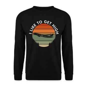 Drôle de pilote disant que les avions volent - Sweat-shirt Unisexe - noir - Devant - Alina (178cm) & Michal (187cm)