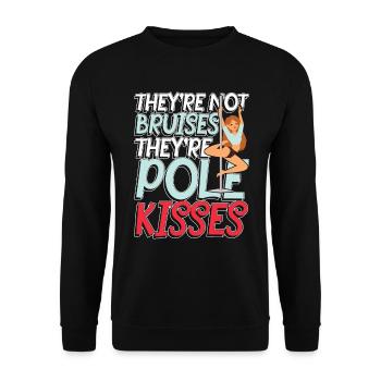 They're not bruises they're pole kisses - Unisex Pullover - Schwarz - Vorne - Alina (178cm) & Michal (187cm)