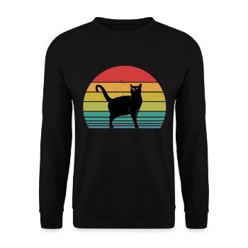 Cat lovers - Unisex Sweatshirt - black - Front - Alina (178cm) & Michal (187cm)