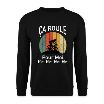 Cadeau cycliste vélo humour - Sweat-shirt Unisexe - noir - Devant - Alina (178cm) & Michal (187cm)