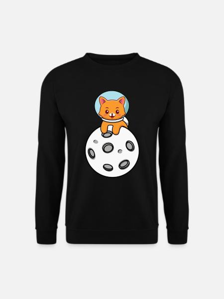 Chat de l’espace - Sweat-shirt Unisexe - noir