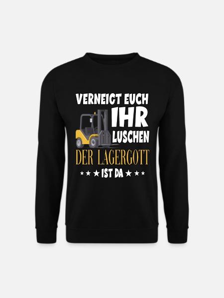 VERNEIGT EUCH IHR LUSCHEN DER LAGERGOTT IST DA - Unisex Pullover - Schwarz