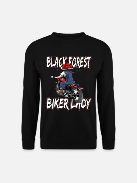 Black Forest Biker Lady Schwarzwald Motorrad - Unisex Pullover - Schwarz