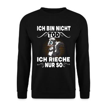 Stinktier Lustige Stinktiere Zootier Geschenk für - Unisex Pullover - Schwarz - Vorne - Alina (178cm) & Michal (187cm)