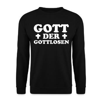 Gott der Gottlosen - Unisex Pullover - Schwarz - Vorne - Alina (178cm) & Michal (187cm)