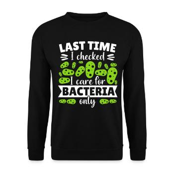Biologe Chemiker Forscher Wissenschaftler Geschenk - Unisex Pullover - Schwarz - Vorne - Alina (178cm) & Michal (187cm)