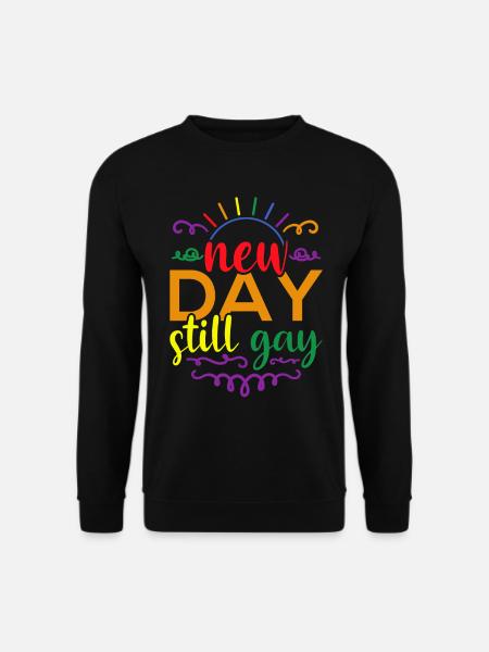 Schwul Lesbisch LGBT Homosexuell Spruch Geschenk - Unisex Pullover - Schwarz