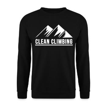 climbing alpine clean climbing - Unisex Sweatshirt - black - Front - Alina (178cm) & Michal (187cm)