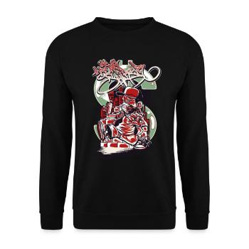 Hip Hop Raver Sprayer - Unisex Sweatshirt - black - Front - Alina (178cm) & Michal (187cm)