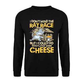 I Don't Mind The Rat Race für einen - Unisex Pullover - Schwarz - Vorne - Alina (178cm) & Michal (187cm)