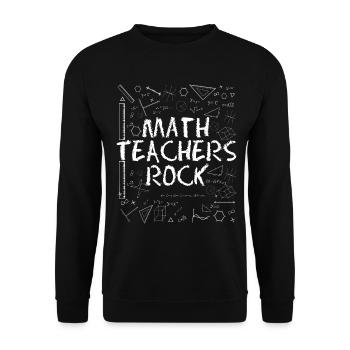 Math Teachers Rock - Unisex Sweatshirt - black - Front - Alina (178cm) & Michal (187cm)