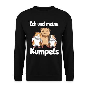 Ich und meine Kumpels - Meerschweinchen - Unisex Pullover - Schwarz - Vorne - Alina (178cm) & Michal (187cm)