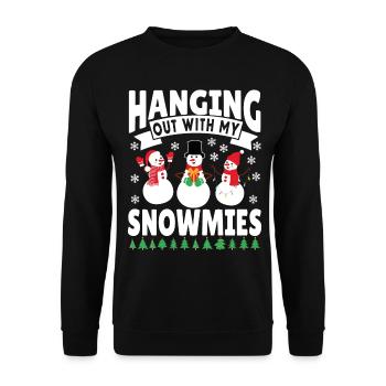 Passer du temps avec mes Snowmies - Sweat-shirt Unisexe - noir - Devant - Alina (178cm) & Michal (187cm)