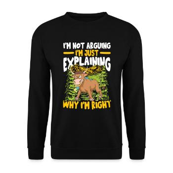 Bulle und Stier Geschenke Bauernhof für einen - Unisex Pullover - Schwarz - Vorne - Alina (178cm) & Michal (187cm)