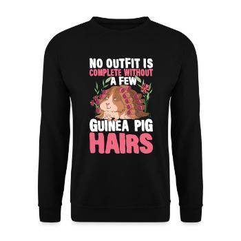 No Outfit Is Complete Without A Few Guinea Pig - Unisex Pullover - Schwarz - Vorne - Alina (178cm) & Michal (187cm)