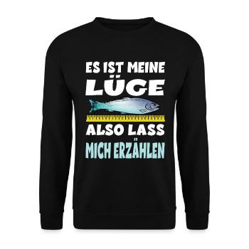 Es Ist Meine Lüge Also Lass Mich Erzählen für - Unisex Pullover - Schwarz - Vorne - Alina (178cm) & Michal (187cm)
