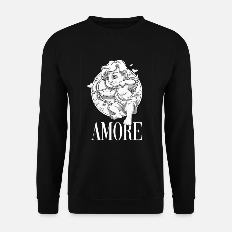 Liebesengel Zeichen der Liebe Romantik Geschenk - Unisex Pullover - Schwarz
