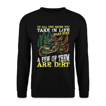 A Few Of Them Are Dirt Bike Sprüche Motorrad - Unisex Pullover - Schwarz - Vorne - Alina (178cm) & Michal (187cm)