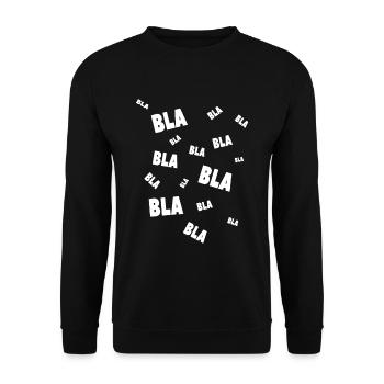 Reden Dauersprechen Ununterbrochen Labern - Unisex Pullover - Schwarz - Vorne - Alina (178cm) & Michal (187cm)