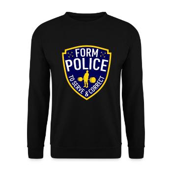 Form Police Powerlifting - Unisex Sweatshirt - black - Front - Alina (178cm) & Michal (187cm)