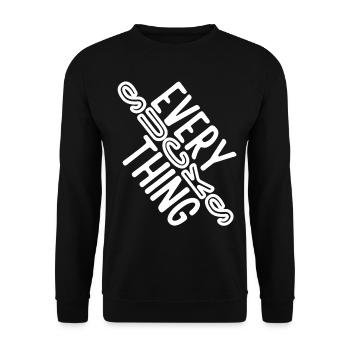 Everything sucks - or does it??? - Unisex Sweatshirt - black - Front - Alina (178cm) & Michal (187cm)