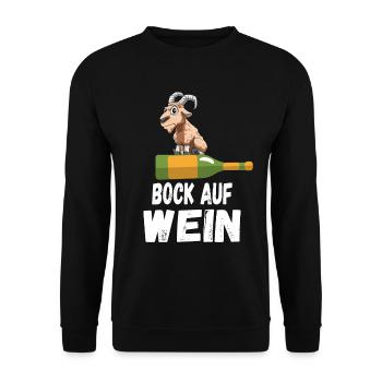 Bock auf Wein - Unisex Pullover - Schwarz - Vorne - Alina (178cm) & Michal (187cm)