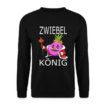 Zwiebel König - Unisex Pullover - Schwarz - Vorne - Alina (178cm) & Michal (187cm)