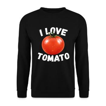 Tomaten Liebe für Gärtner Vegetarier für - Unisex Pullover - Schwarz - Vorne - Alina (178cm) & Michal (187cm)
