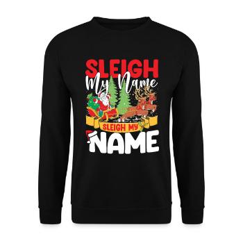 Sleigh My Name Sleigh My Name - Unisex Pullover - Schwarz - Vorne - Alina (178cm) & Michal (187cm)
