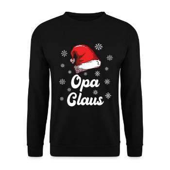 Lieber Nikolaus Opa für Opa Großvater - Unisex Pullover - Schwarz - Vorne - Alina (178cm) & Michal (187cm)