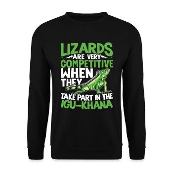 Lizards Competitive When They Take Part In The - Unisex Pullover - Schwarz - Vorne - Alina (178cm) & Michal (187cm)