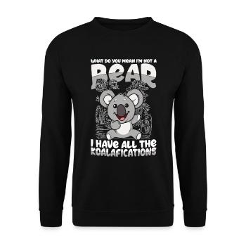 I Have All The Koalafications Koala Bär - Unisex Pullover - Schwarz - Vorne - Alina (178cm) & Michal (187cm)