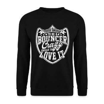 türsteher geschenk bodyguard sicherheit sicherheit - Unisex Pullover - Schwarz - Vorne - Alina (178cm) & Michal (187cm)