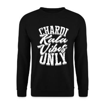 Sikh Indian Sikhism Punjabi Alphabet Writing - Unisex Sweatshirt - black - Front - Alina (178cm) & Michal (187cm)