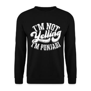 Sikh Indian Sikhism Punjabi Alphabet Writing - Unisex Sweatshirt - black - Front - Alina (178cm) & Michal (187cm)
