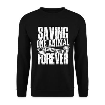 Sauvetage animal Bien-être animal Chien Chat Animal de compagnie Li - Sweat-shirt Unisexe - noir - Devant - Alina (178cm) & Michal (187cm)